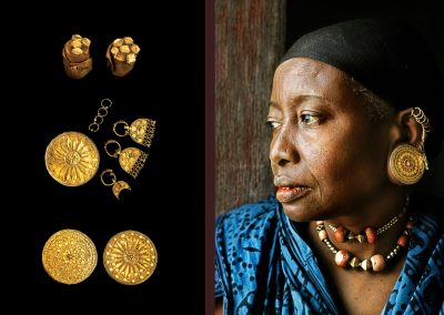 Lamu Bajuni Woman with traditional gold ornaments... on Sema Jambo